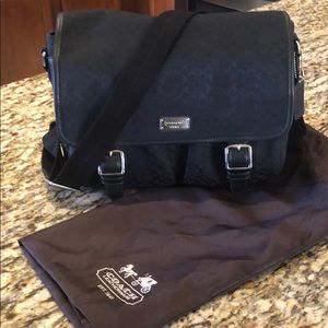 Coach black messenger bag